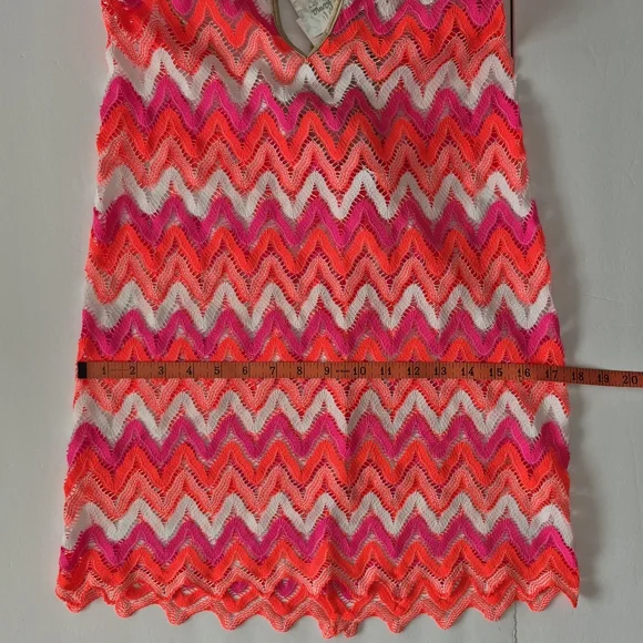 Luli Fama Flamingo Beach Halter Tie Mini Beach Dress Cover-Up - Picture 14 of 15